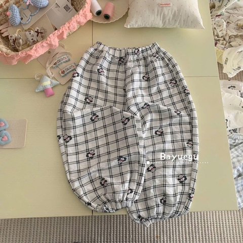 LB - Quần chống muỗi mùa hè caro gấu (90-130)