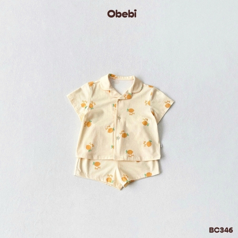 OBEBI - Bộ pyjama trẻ em hoạ tiết hoa quả OBEBI (73-120)