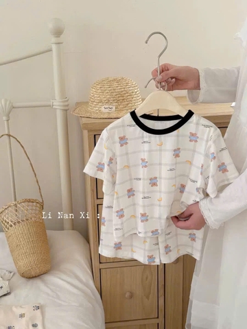 TL - Bộ cộc mặc nhà hoạ tiết đáng yêu (90-140)
