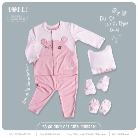 HRNEE - Bộ sơ sinh cài giữa DUIDAM (0-6M)