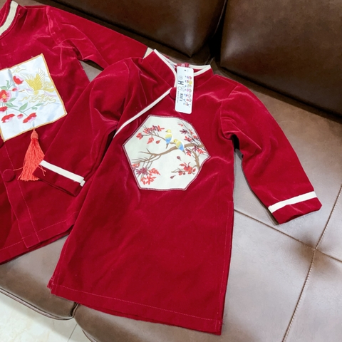 MT Áo dài nhung thêu hình(1-6)