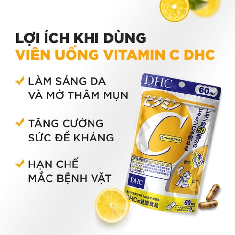 DHC - 9Y+VIÊN UỐNG VITAMIN C NHẬT BẢN 120V