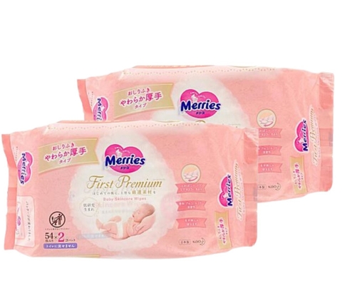 MERRIES - SET 2 GÓI KHĂN GIẤY ƯỚT 54 TỜ