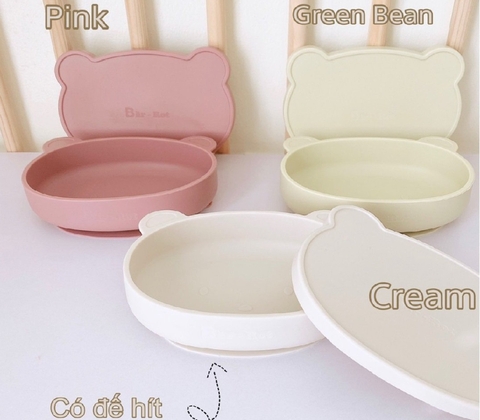 BARROT - ĐĨA GẤU SILICONE KÈM NẮP