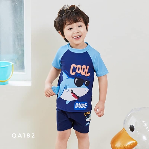 SL Bộ bơi 2 mảnh cộc tay cá mập xanh đậm(S4-6-8)