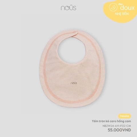 NOUS - Yếm tròn kẻ caro Freesize