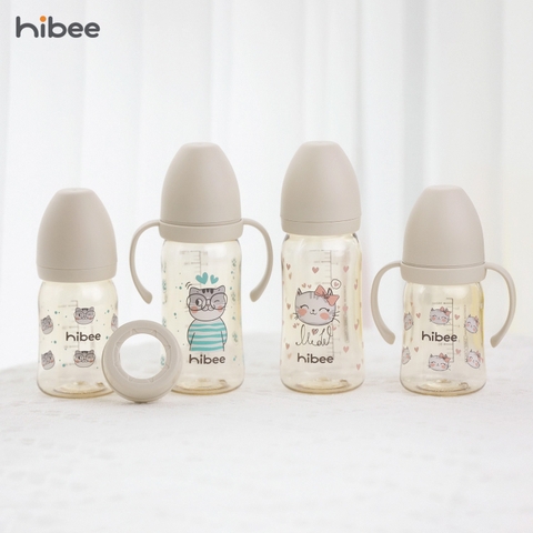 HIBEE - BÌNH SỮA PPSU HỌA TIẾT MÈO
