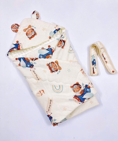 BW Ủ chần bông hạt đậu hoạ tiết