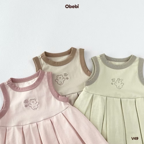 OBEBI - Váy ba lỗ xếp ly(66-110)