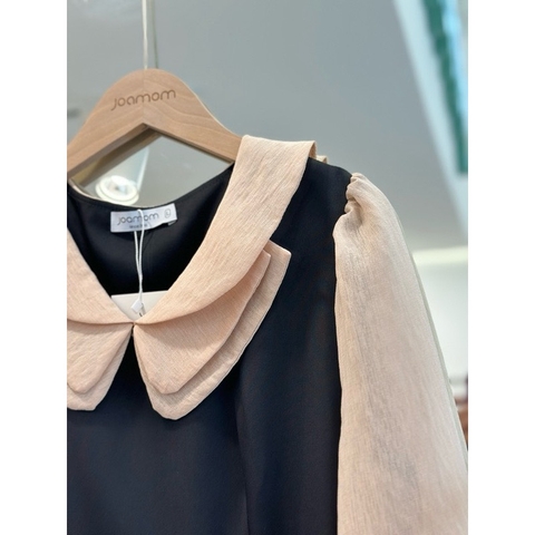 JM Váy đen cổ xếp tơ(M-XL)