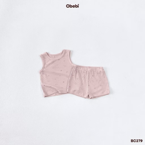 OBEBI - Bộ ba lỗ cotton gân (66-10