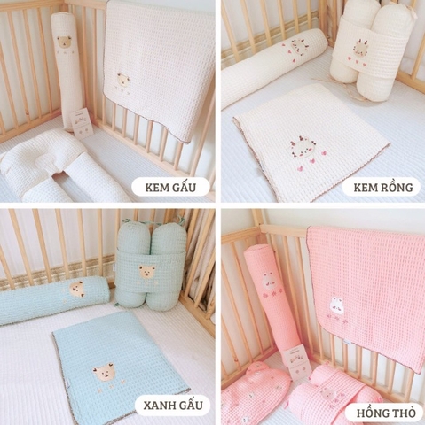 MONONA - CHĂN SỢI TRE WAFFLE 90*110