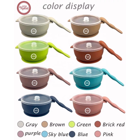 MOMTRUSTED - BÁT ĂN DẶM SILICONE CHỐNG ĐỔ