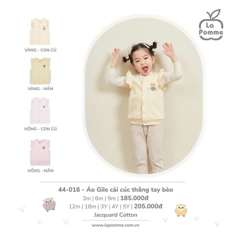 LA POMME - Áo gile Girly bèo(3M-5Y)