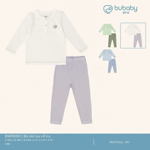 BUBABY - Bộ dài tay cổ trụ Siro(6M-5Y)