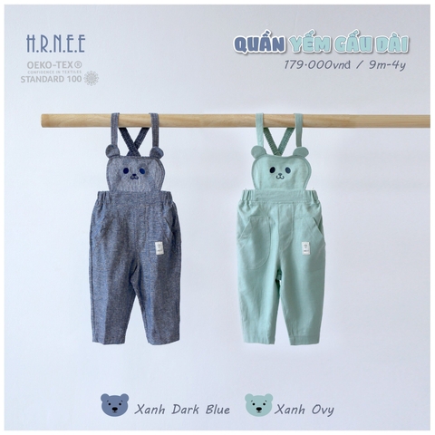 HRNEE Quần yếm gấu dài(S18M-4Y)