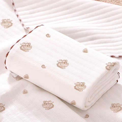 BS - Khăn ủ 3 lớp chần bông phong cách HÀN 85x85cm