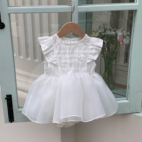 JS - Body váy voan trắng thêu hoa nổi(73,80)