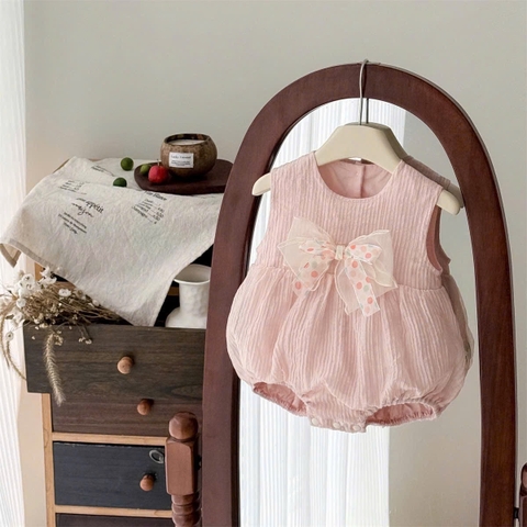 JS - Body sát nách hồng nơ voan(66-80)