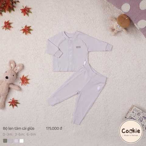 COOKIE Bộ len tăm sơ sinh cài giữa(0-6M)