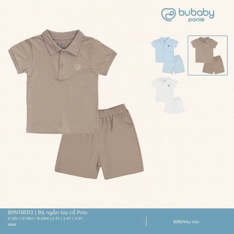 BUBABY - Bộ ngắn tay cổ POLO (3-5Y)