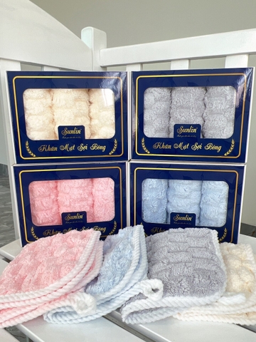 BW Set 3 Khăn mặt sợi bông Sunlin