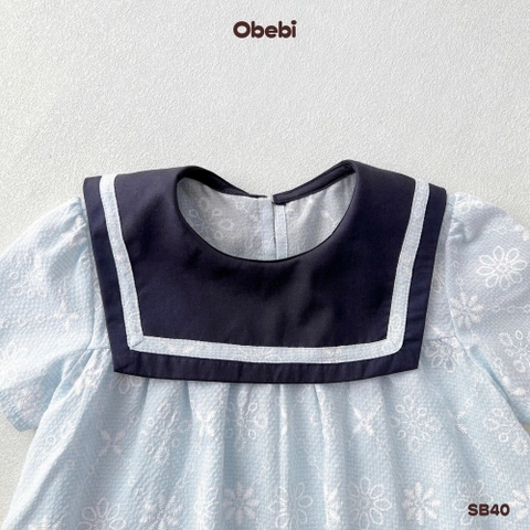 OBEBI - Set bộ bé gái cổ thuỷ thủ OBEBI (73-120)