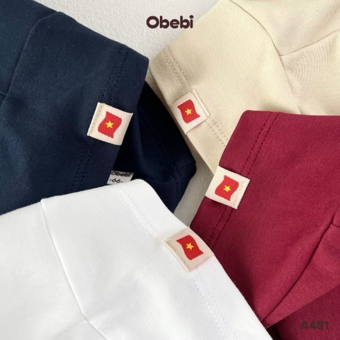 OBEBI - Áo thun thêu hình trái tim(66-110)