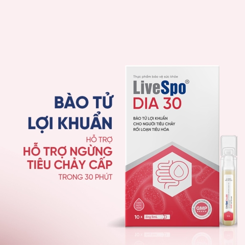 LIVESPO - BÀO TỬ LỢI KHUẨN DIA30 TIÊU CHẢY RỐI LOẠN TIÊU HÓA
