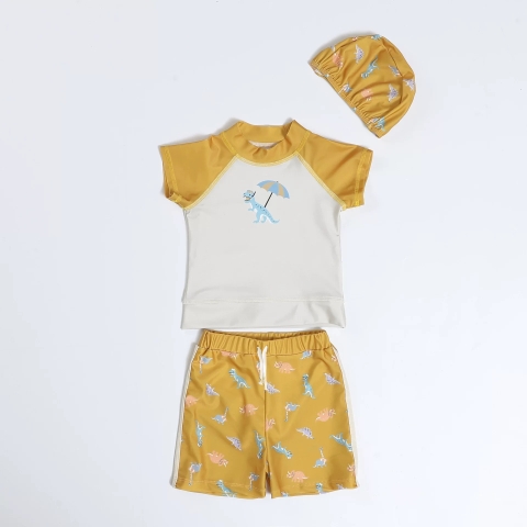 TL - Bộ bơi phối tay in hoạ tiết khủng long(S-XXXL)