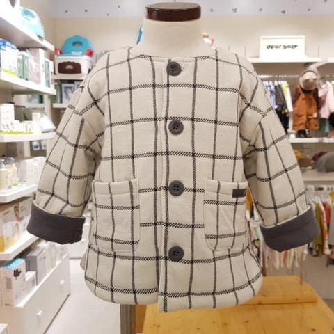 MO Áo khoác bông kẻ AGABANG(100,120)