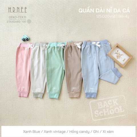 HRNEE Quần dài nỉ da cá(S6M-4Y)