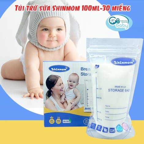 SHINMOM - TÚI TRỮ SỮA 100ML - 30PCS