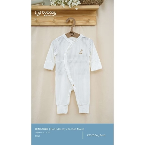 BUBABY - Body dài tay cài chéo Molist(NB-3M)