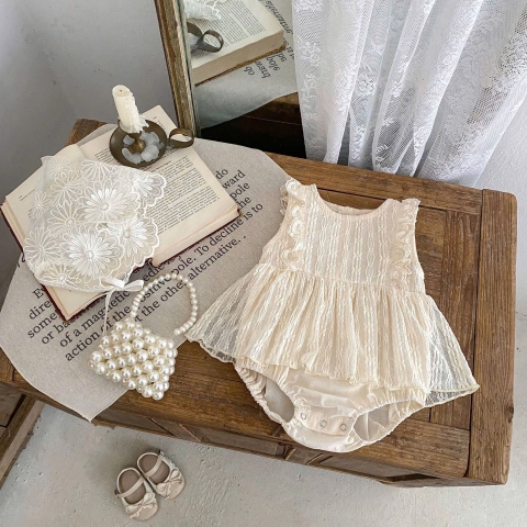 JS - Body váy be sát nách ren hoa(66-80)