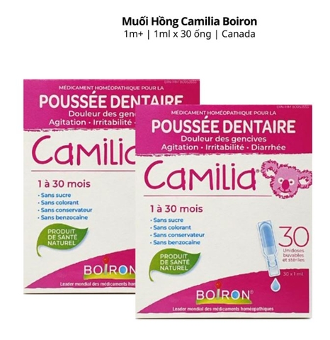 BOIRON - 1M+MUỐI VI LƯỢNG GIẢM ĐAU MỌC RĂNG CAMILIA