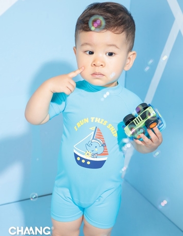 Chaang Bộ bơi liền xanh Size 6-9M
