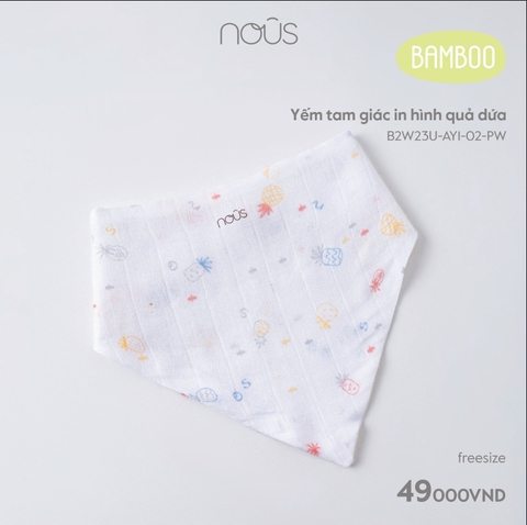 Nous Yếm tam giác in hình quả dứa