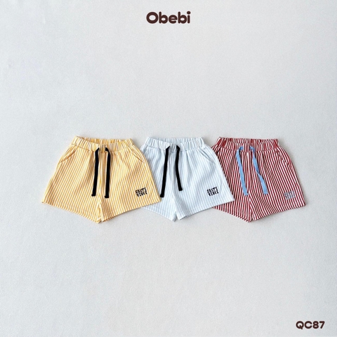 OBEBI - Quần đùi kẻ sọc đi biển OBEBI (73-120)