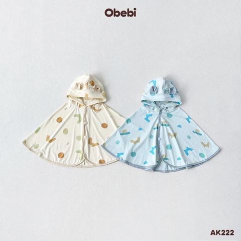 OBEBI - Áo khoác chống nắng vải thun chống tia UV họa tiết đáng yêu OBEBI (73-120)