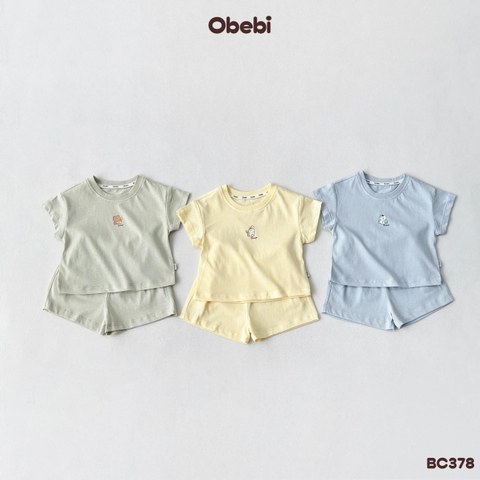 OBEBI - Bộ cộc trẻ em mùa hè hình in nhỏ OBEBI (66-120)