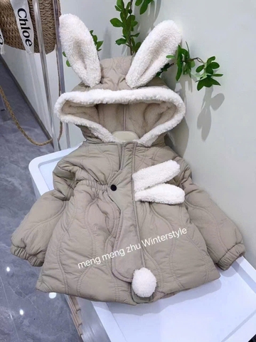 MT - Áo phao tai thỏ lót lông(90-130)