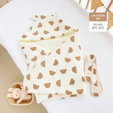 BW Ủ muslin hạt đậu thêu hình