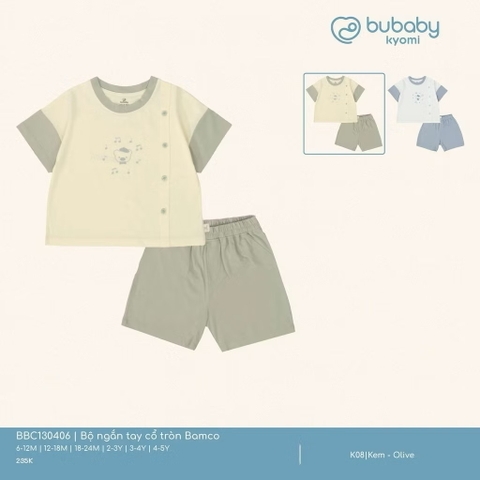 BUBABY - Bộ ngắn tay cổ tròn Bamco(6M-4Y)
