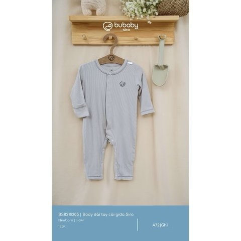 BUBABY - Body dài tay cài giữa Siro(NB-3M)