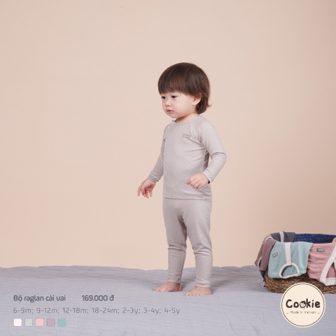 COOKIE Bộ Raglan cài vai 2023(6M-4Y)