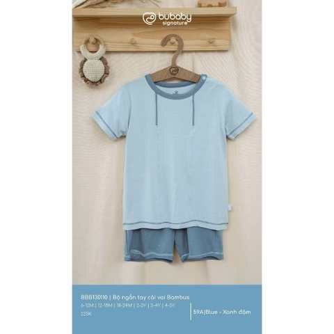 BUBABY - Bộ ngắn tay cài vai BAMBUS 30110(6M-5Y)