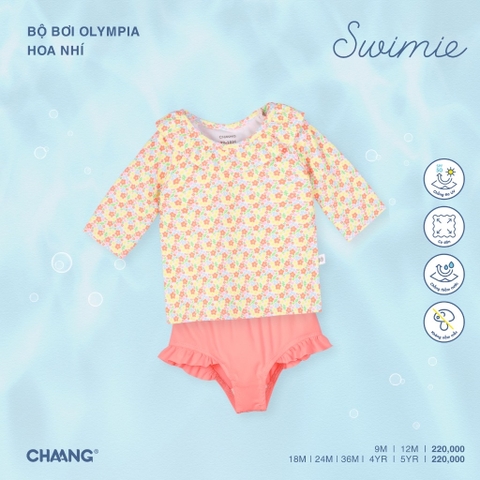 CHAANG - Bộ bơi liền Olympia hoa nhí(6M-5Y)