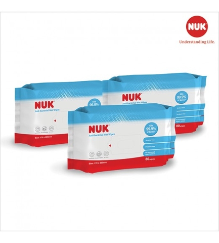 NUK - KHĂN GIẤY ƯỚT DIỆT KHUẨN KHÔNG CHỨA CỒN
