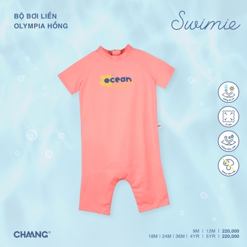 CHAANG - Bộ bơi liền Olympia hồng(9M-5Y)